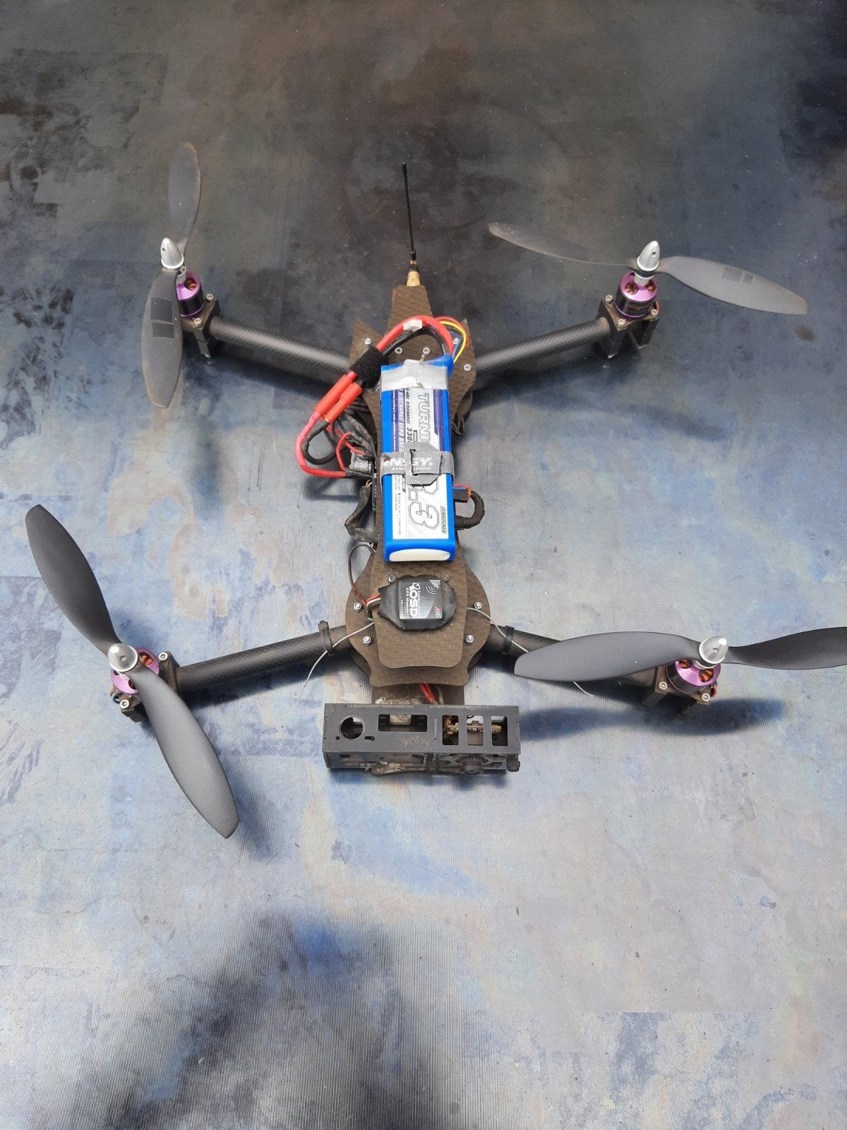Quadcopter Qx -9.  carbon frame. met fpv set., Gebruikt, Quadcopter of Multicopter, Met camera, Ophalen