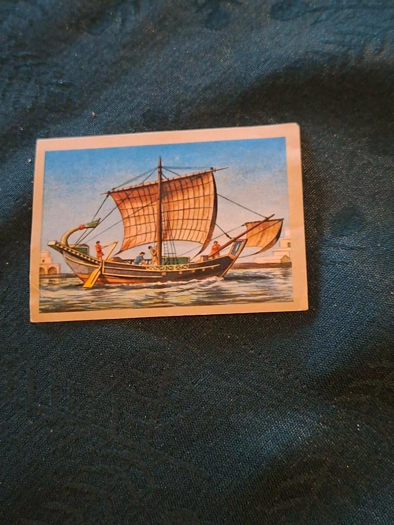 Prentje/Chromo : Romeins handelsschip/Chocolade Jacques, Gebruikt, Verzenden, Voor 1940, Prent