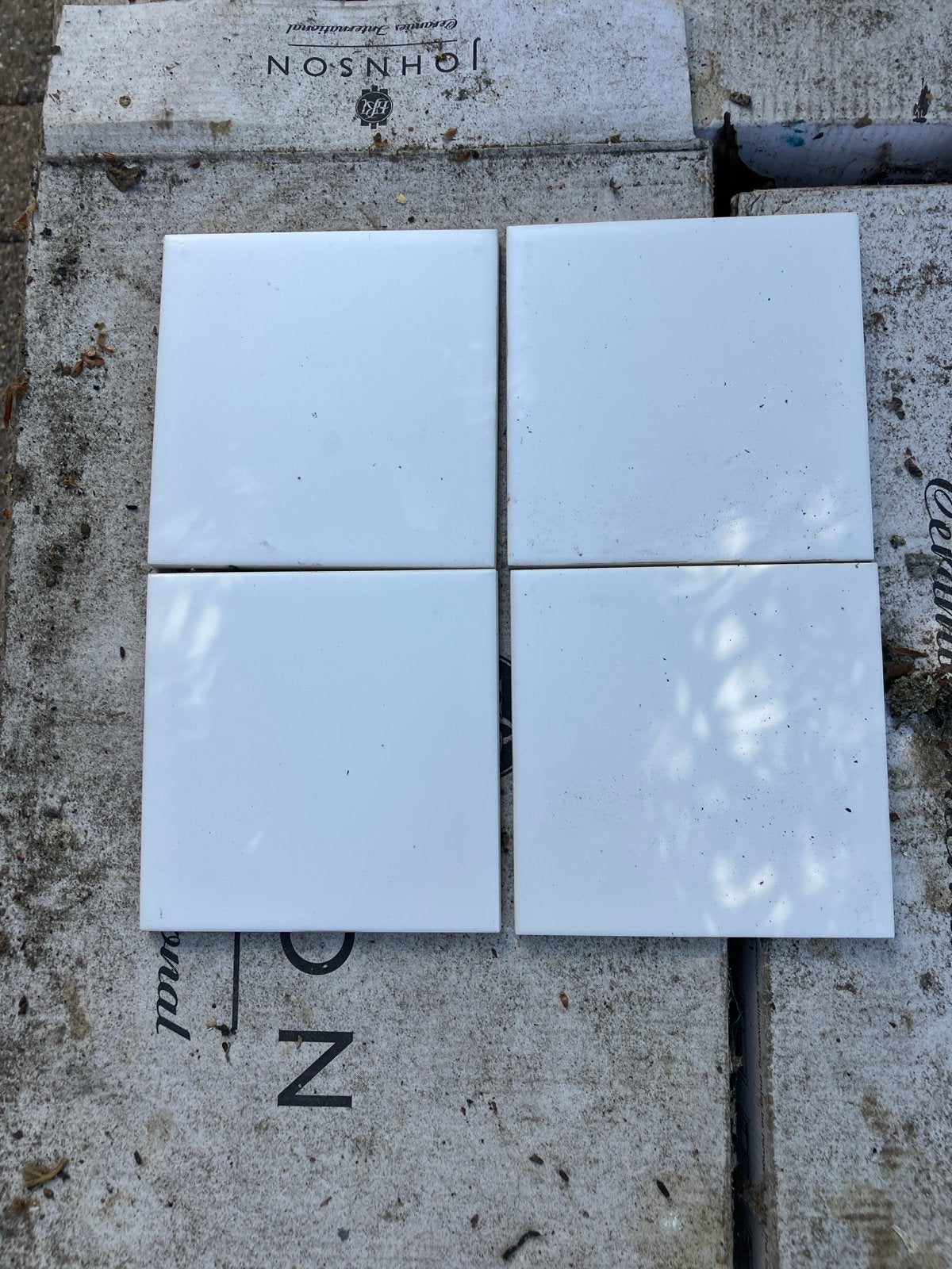 Witte keramische tegels 10x10 cm, Doe-het-zelf en Verbouw, Tegels, Ophalen, Nieuw, Minder dan 20 cm, Minder dan 20 cm