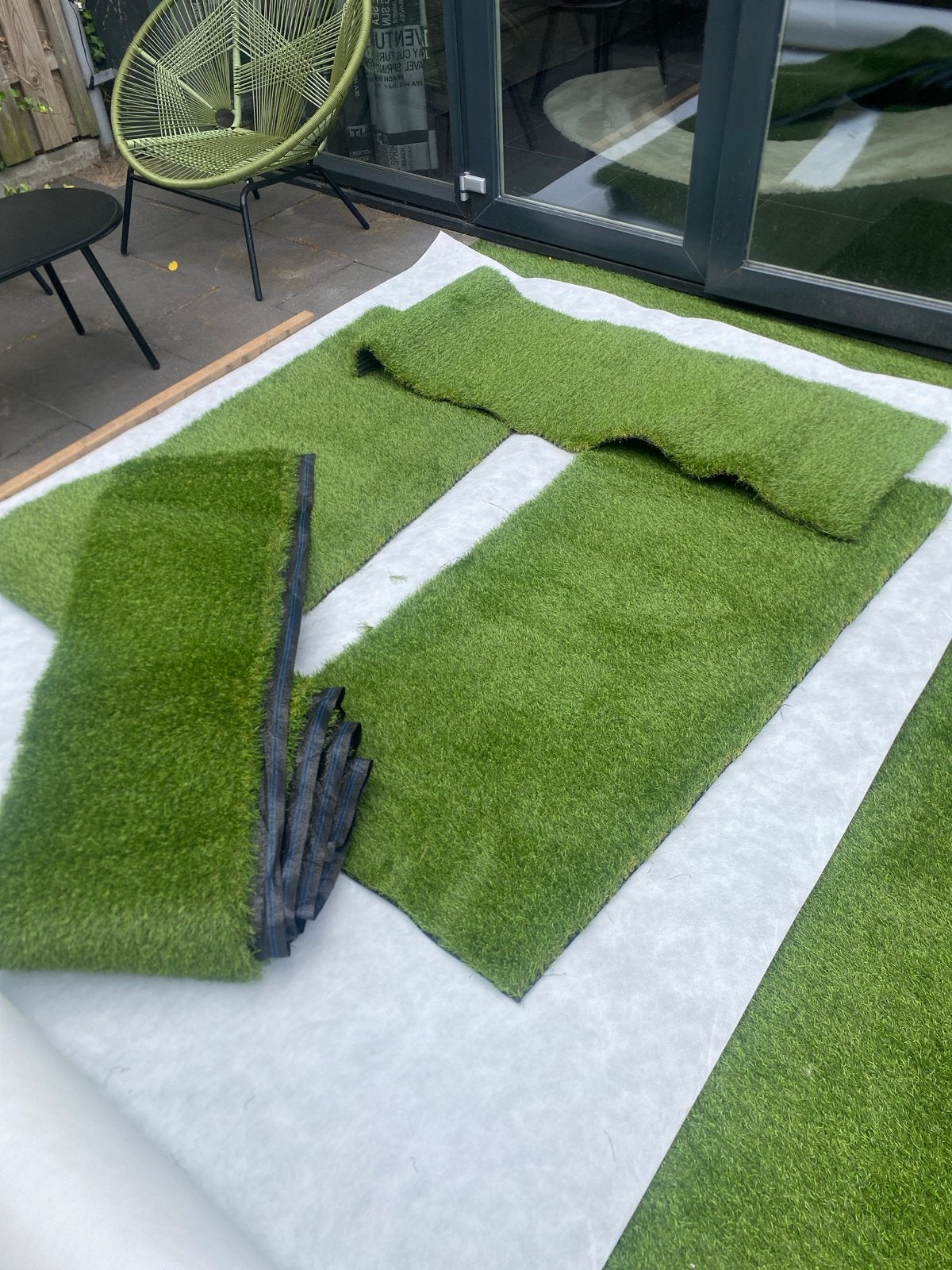 Kunstgras stukken voor tuin of balkon, Ophalen, Gebruikt, Minder dan 10 m², Kunstgras