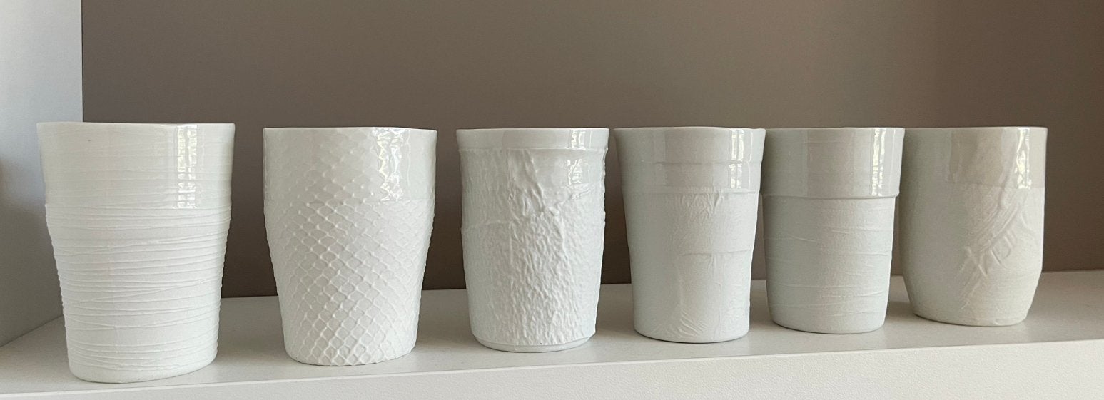 6x Tichelaar Makkum JKN Arnhem bekers Dutch (2 klein chipje), Antiek en Kunst, Ophalen