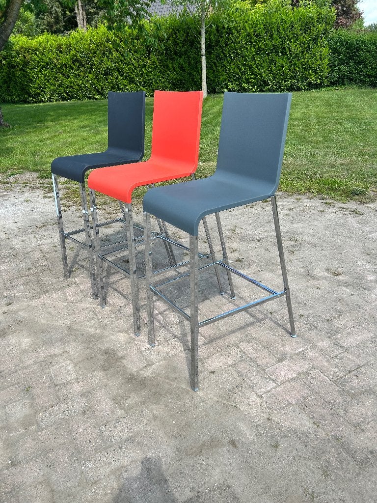Partij: Vitra .03 Design Barkrukken Maarten Van Severen, Ophalen, 5 krukken of meer, Met voetsteun, 60 tot 90 cm