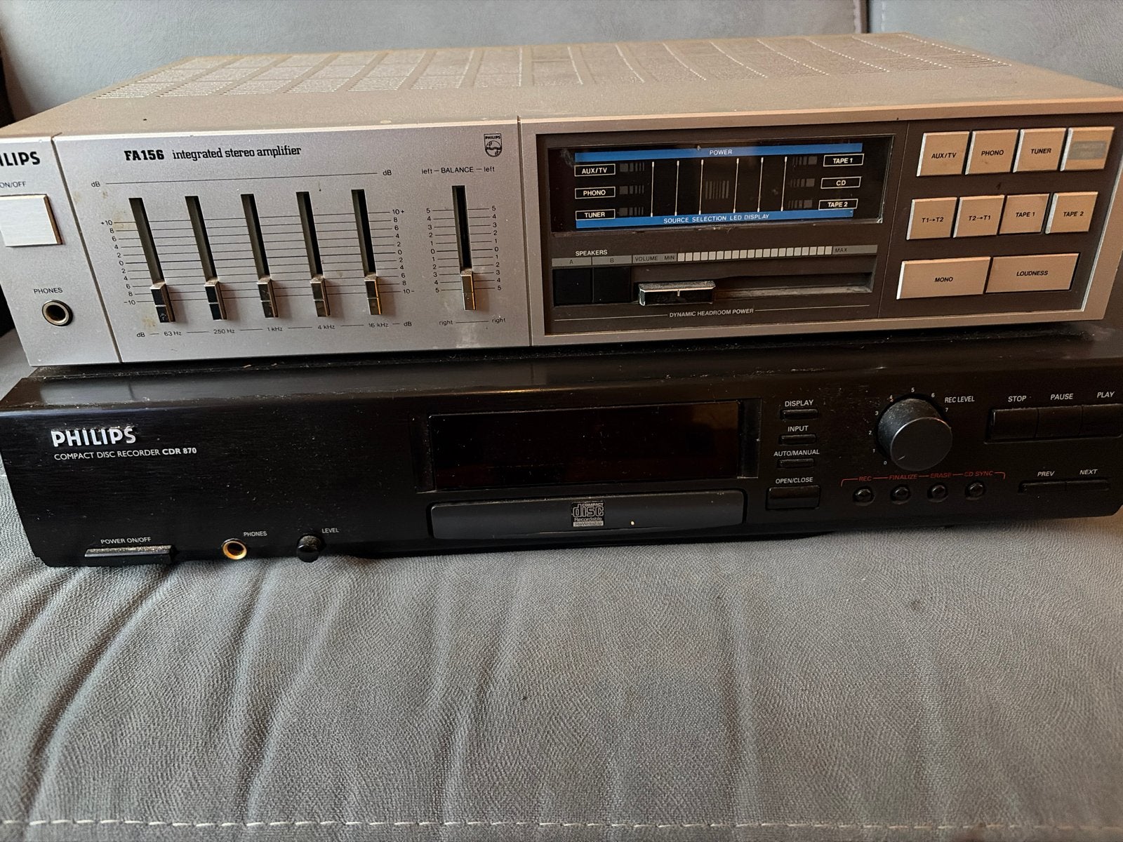 Philips FA156 Versterker & CDR 670 CD-recorder, Audio, Tv en Foto, Philips, Gebruikt, Cd-speler, Losse componenten