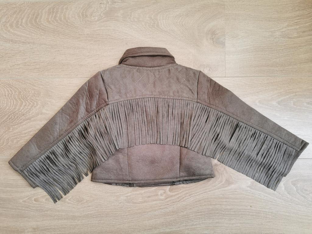 Nieuw Chicaprie tussenjas jack jas franjes bruin 152, Kinderen en Baby's, Ophalen of Verzenden, Nieuw, Meisje, Jas