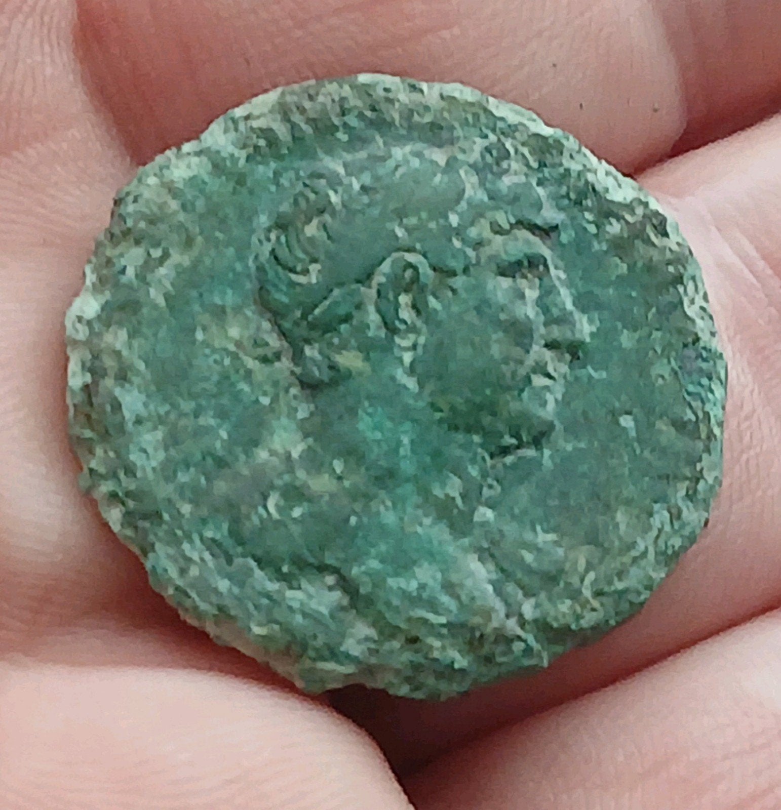 Onbekende Antieke Romeinse Keizer Munt Neptune 9 Gram Brons, Ophalen of Verzenden, Italië