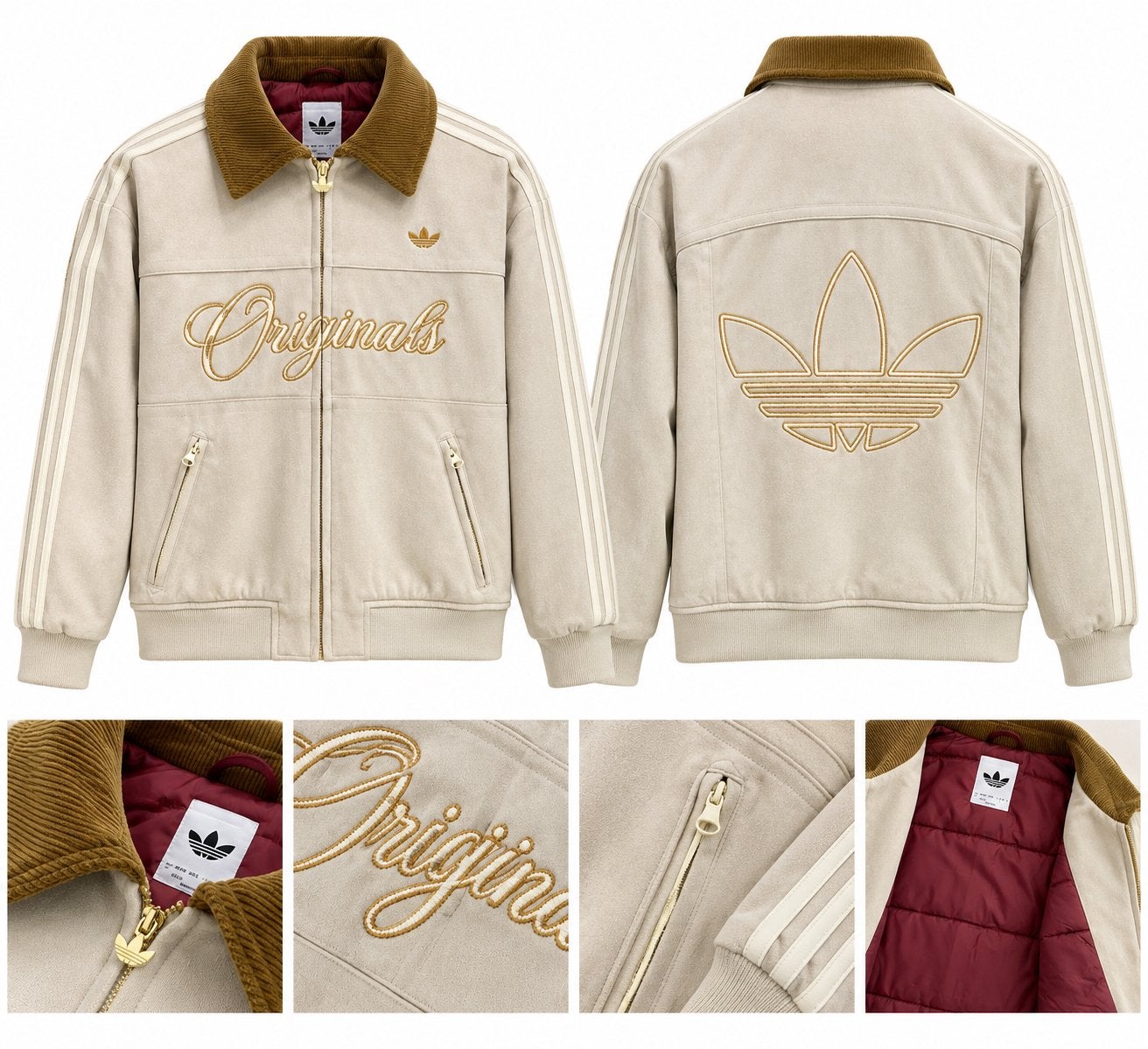 Adidas Originals FW25 Crafted Jacket Padded, Ophalen of Verzenden, Nieuw, Overige maten, Beige