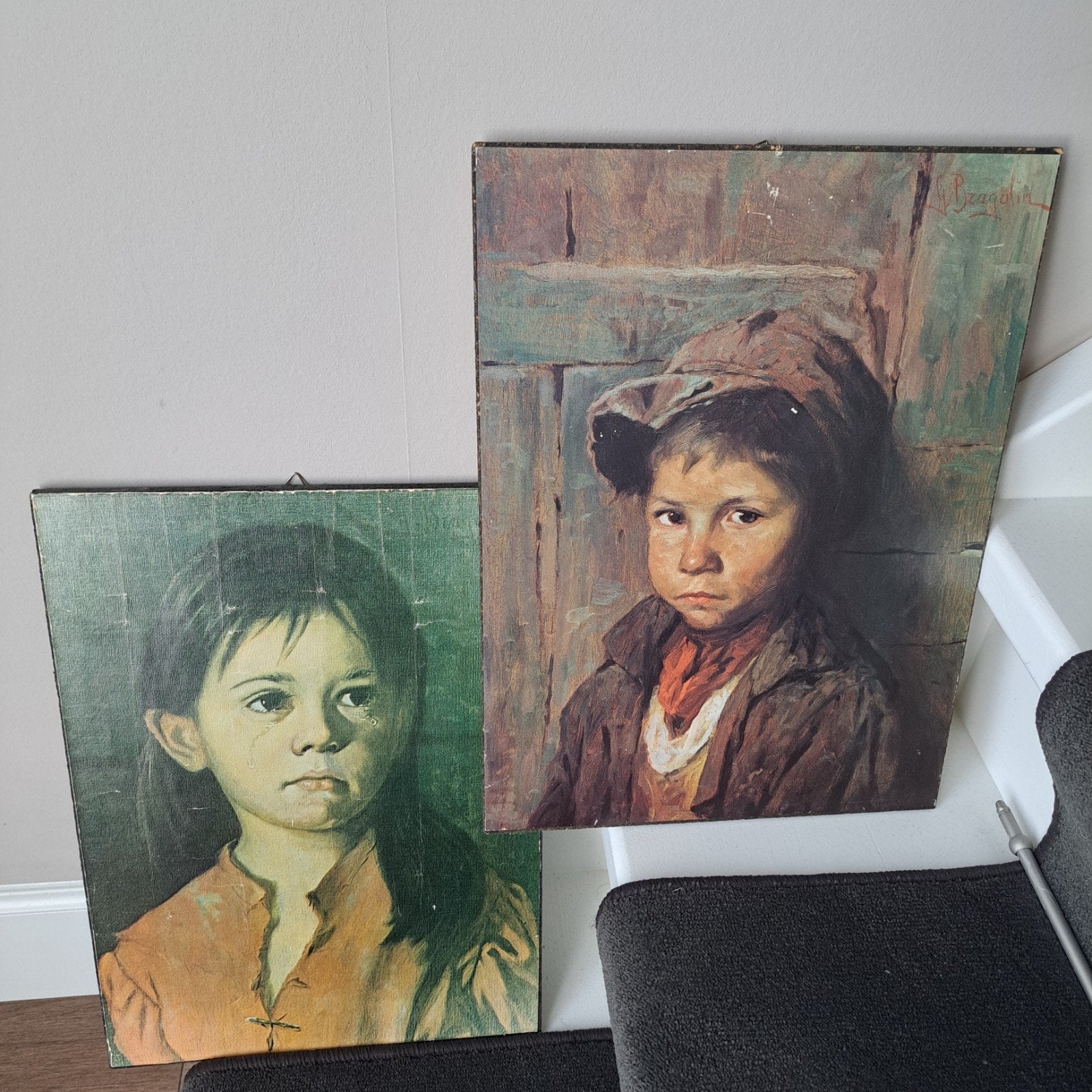 2 vintage schilderijen, Ophalen of Verzenden