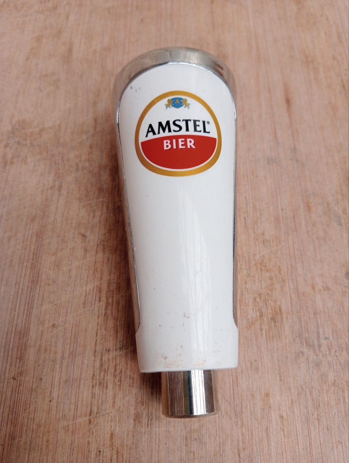 Amstel Bier bier hendel biertap hendel in duidelijk gebruikt, Ophalen of Verzenden, Gebruikt