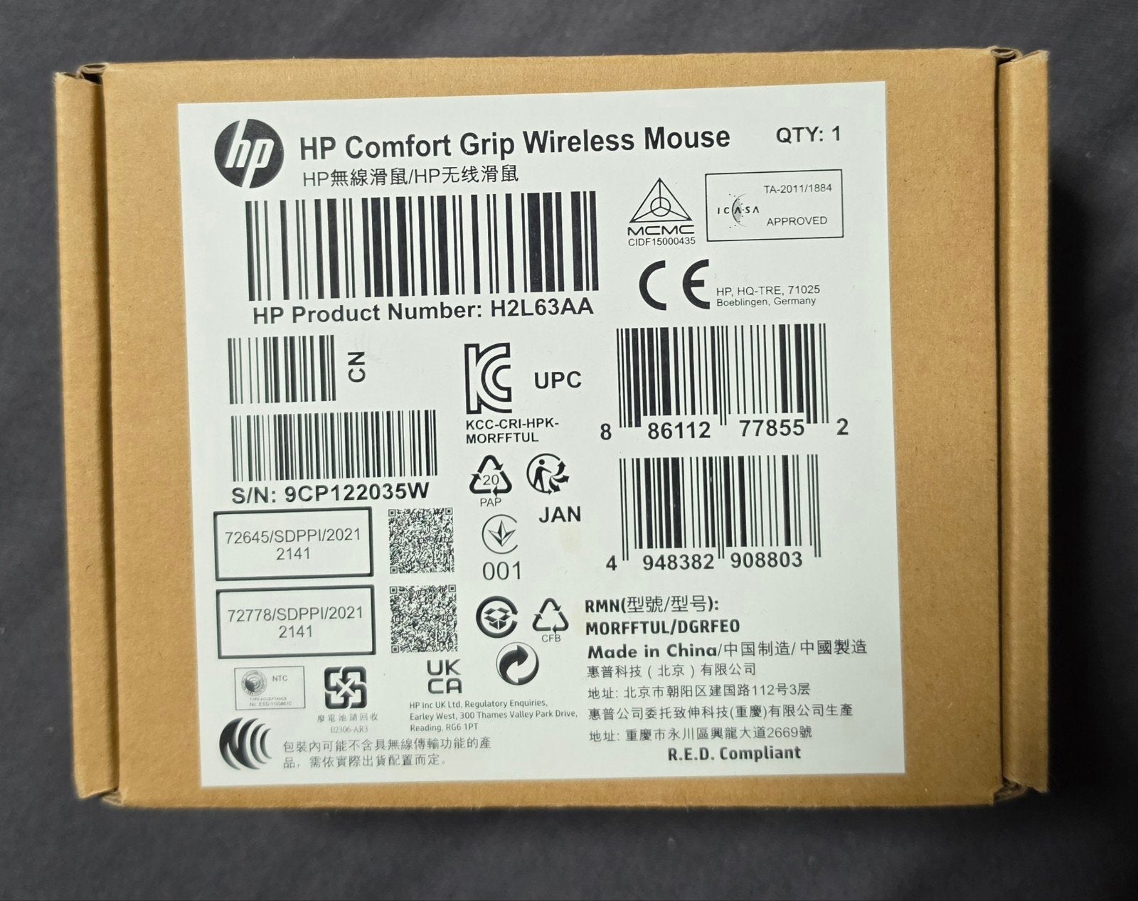 HP Comfort Grip draadloze muis | NIEUW/SEALED, Computers en Software, Muizen, Ophalen of Verzenden, Nieuw, HP