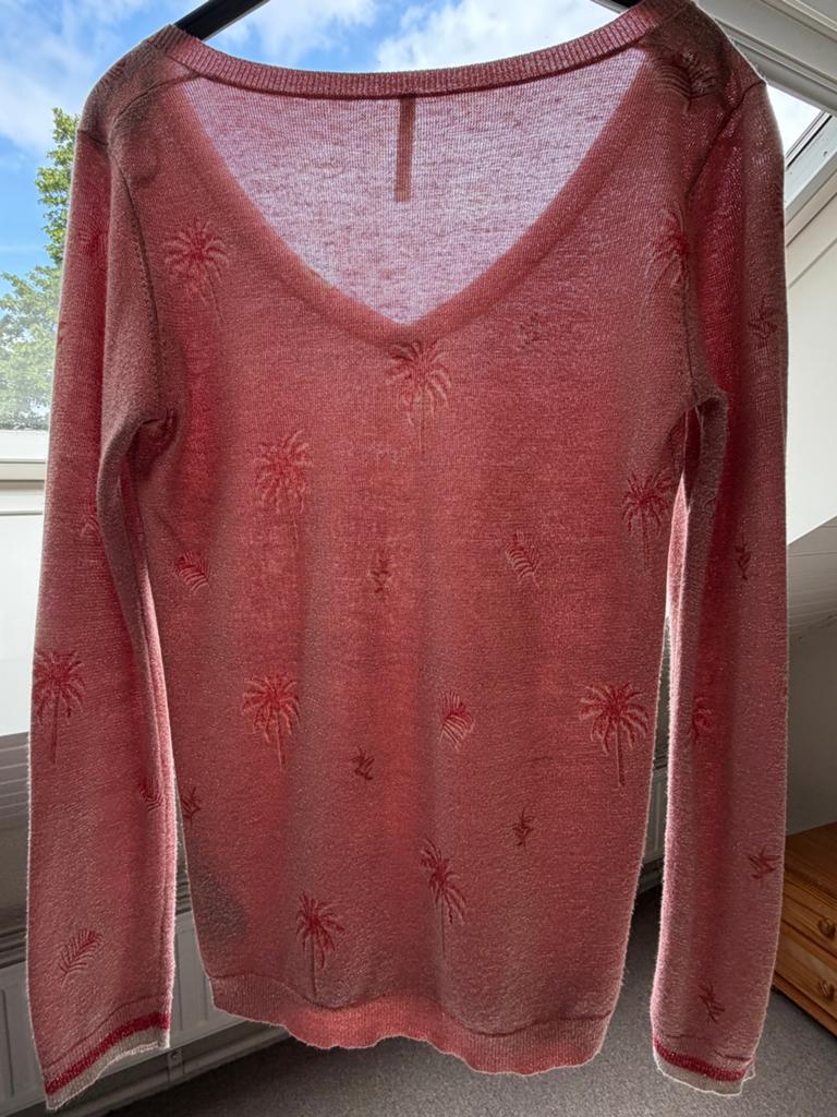 Ikks i  Code Roze Trui met Palmbomenprint - Maat XS, Ophalen of Verzenden, Zo goed als nieuw, Maat 34 (XS) of kleiner, Roze