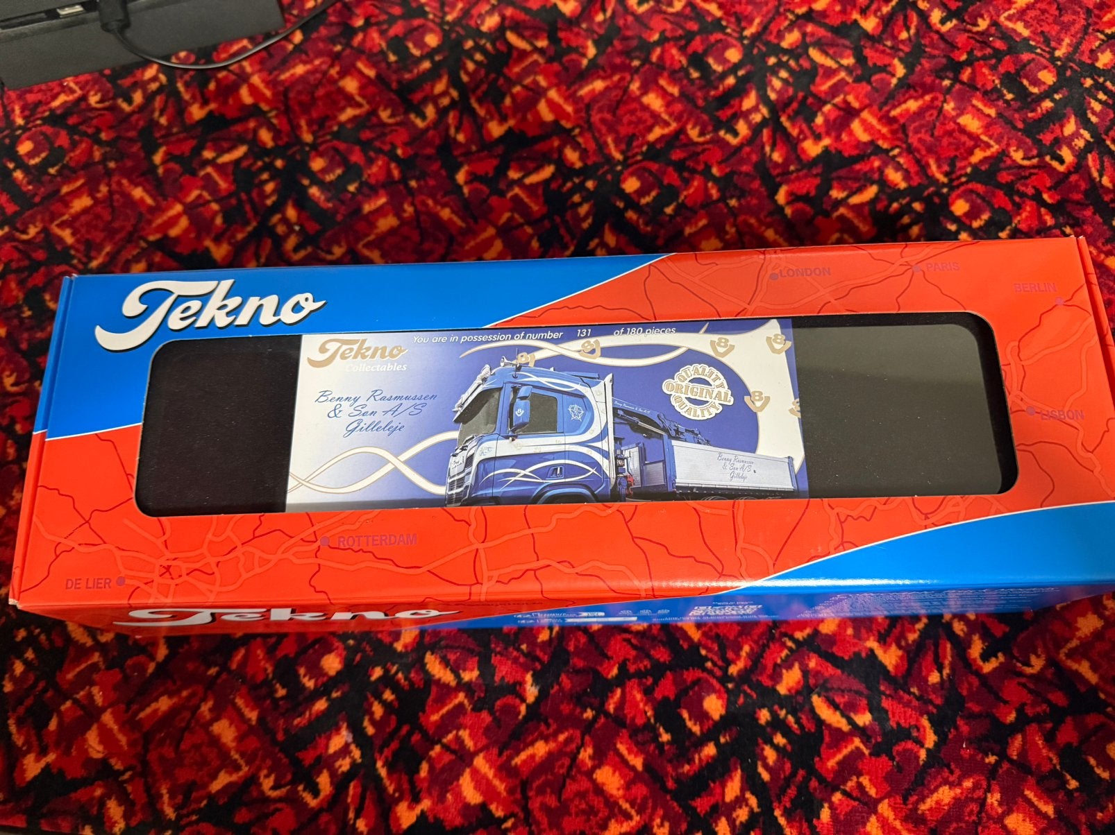 Benny rasmussen schaalmodel limited edition piece 131/180, Ophalen, Nieuw, Bus of Vrachtwagen, Tekno