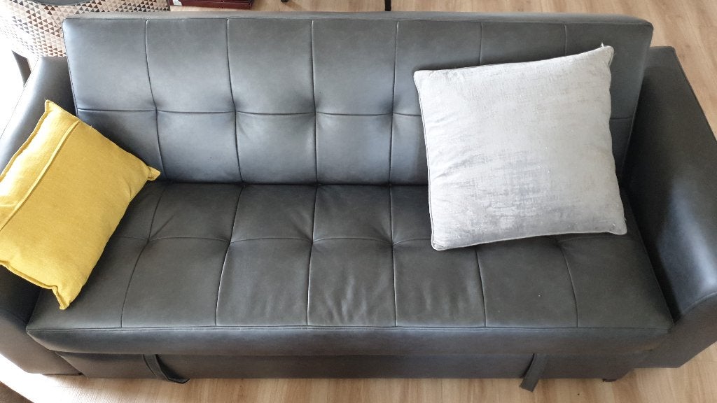 Sleeper couch, Ophalen, 90 cm, Zwart, 220 cm