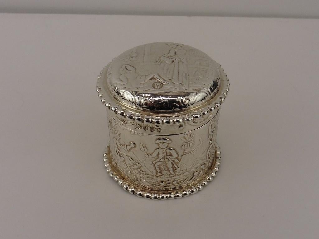 Zilveren lodereindoosje                                  Z30, Ophalen of Verzenden, Zilver