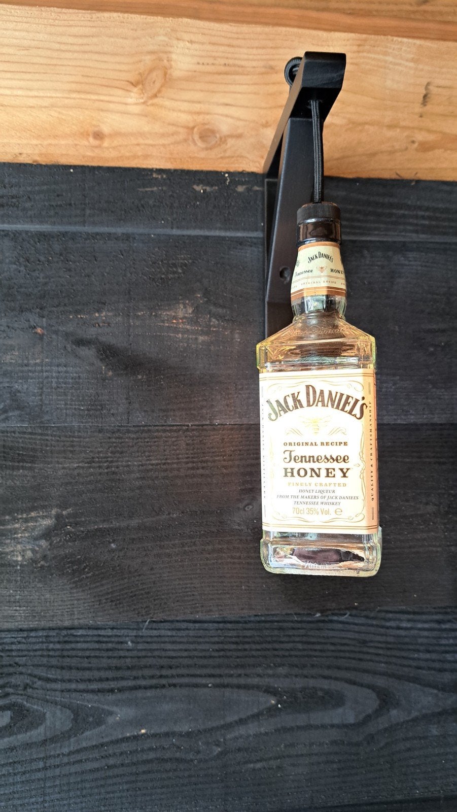 Jack Daniel's fles lamp - Unieke sfeerverlichting, Industrieel, Bar, Uniek, Handgemaakt, Ophalen of Verzenden, Zo goed als nieuw
