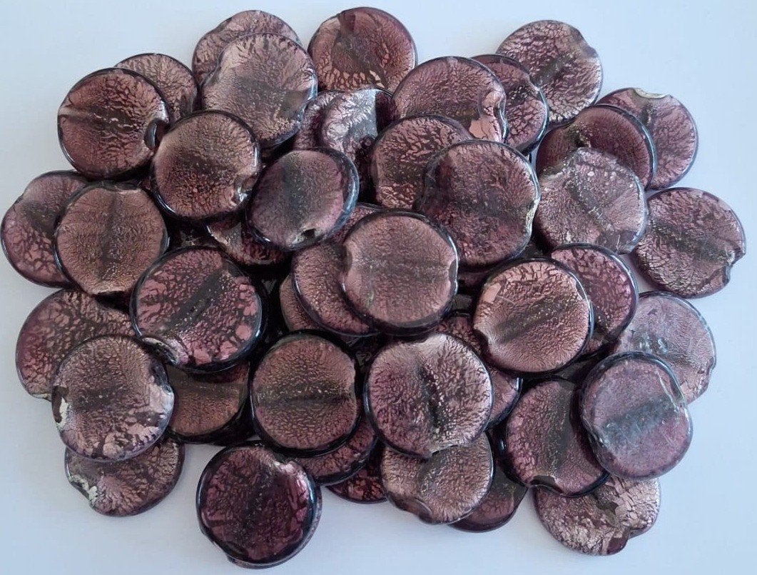 Partij 1 kilo grote silverfoil ronde glaskralen 30 mm 1, Verzenden, Nieuw, Kraal