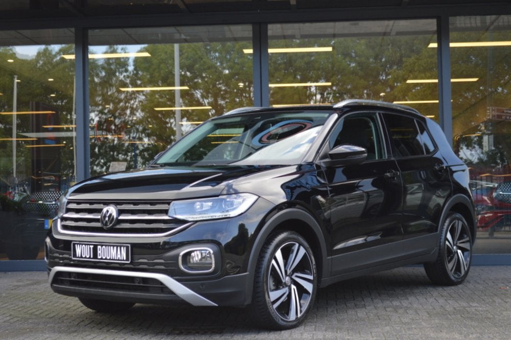 Volkswagen T-Cross 1.0 TSI R-Line DSG Led Navi Acc Camera Ca, Gebruikt, Euro 6, Zwart, Bedrijf
