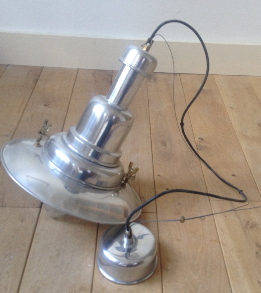 Industriele Ikea (hang) lamp, Ophalen of Verzenden, Gebruikt, Glas, Minder dan 50 cm