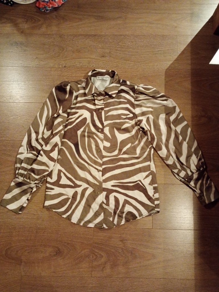 Mooie nieuwe groene gestreepte blouse mt L, Maat 42/44 (L), Nieuw, Ophalen of Verzenden, New collection
