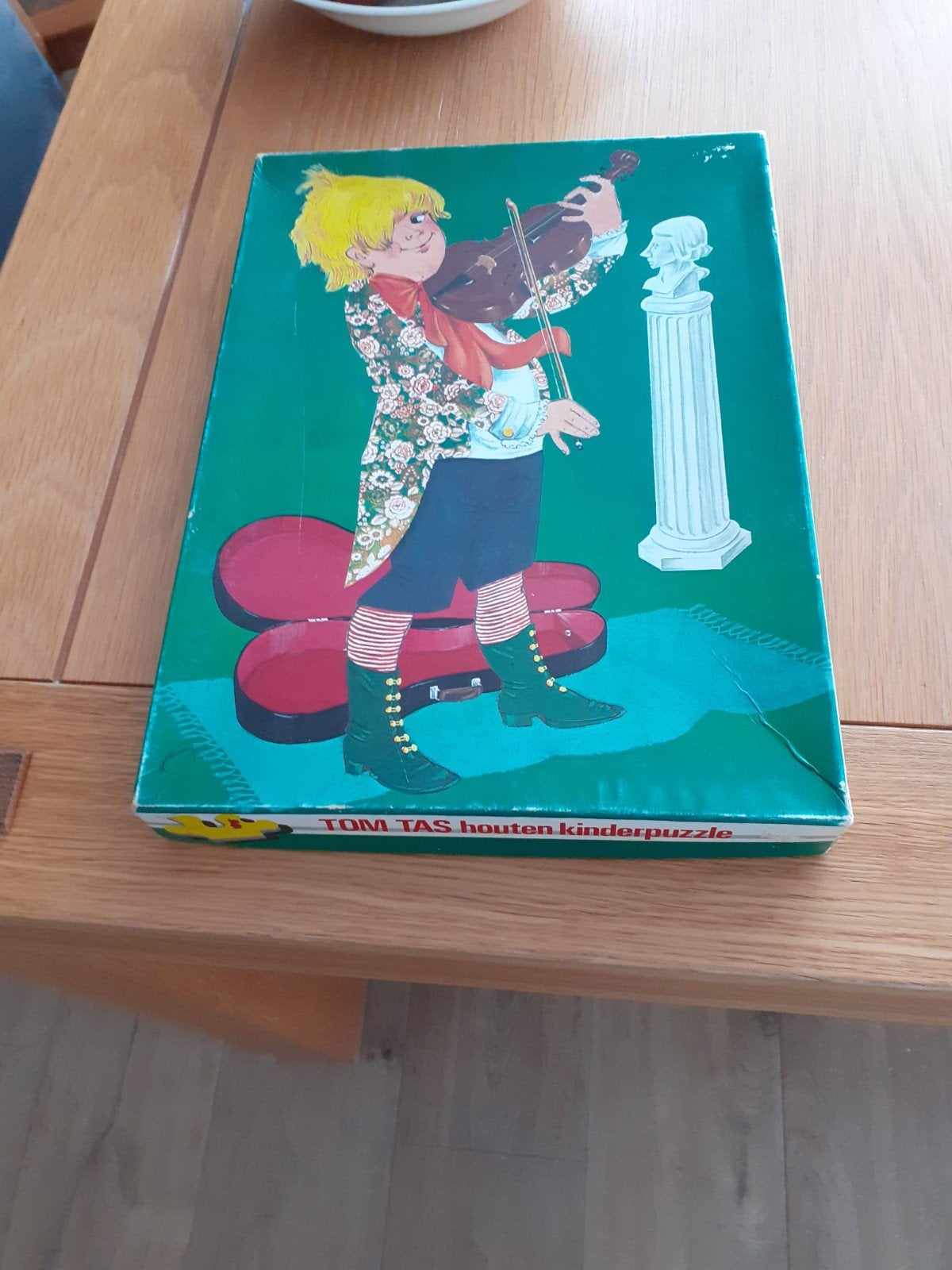 Hele oude houten kinderpuzzel Tom Tas vioolspeler, Ophalen of Verzenden