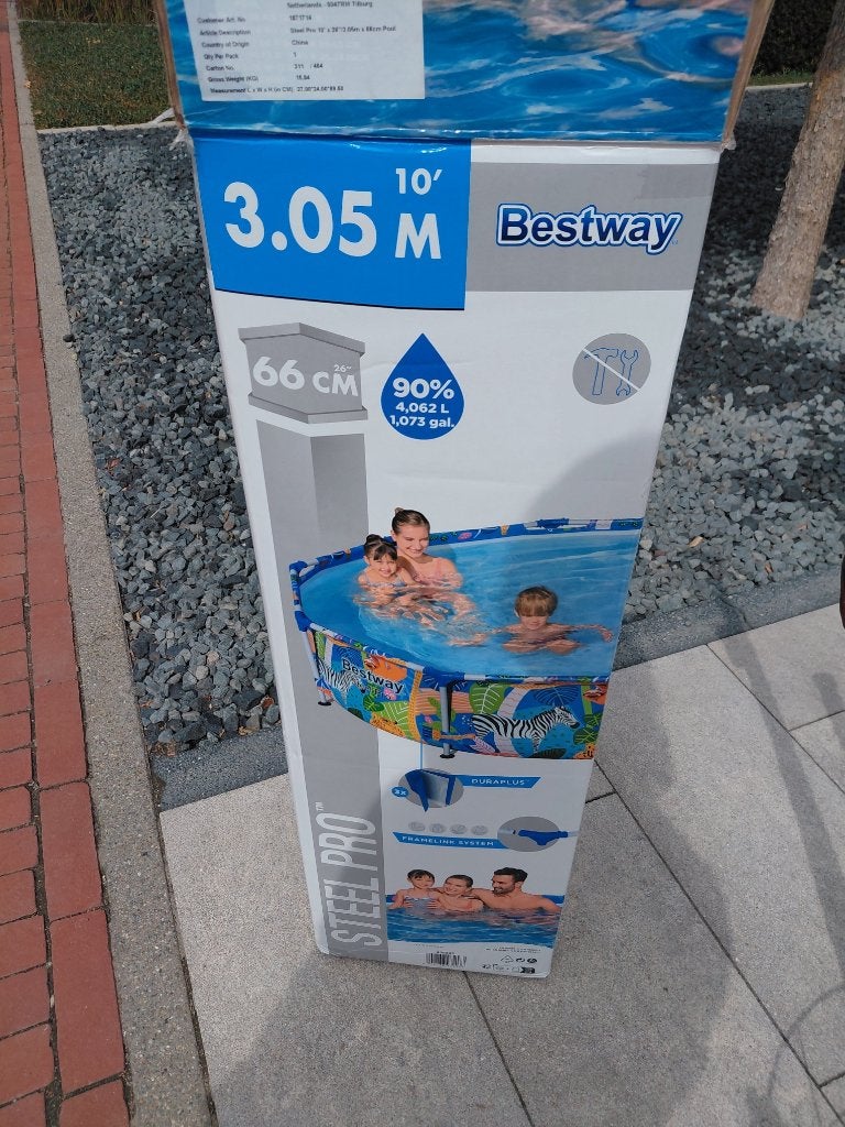 zwembad bestway 3,05 meter, Tuin en Terras, Zwembaden, Gebruikt, Minder dan 80 cm, Rond, 300 cm of meer