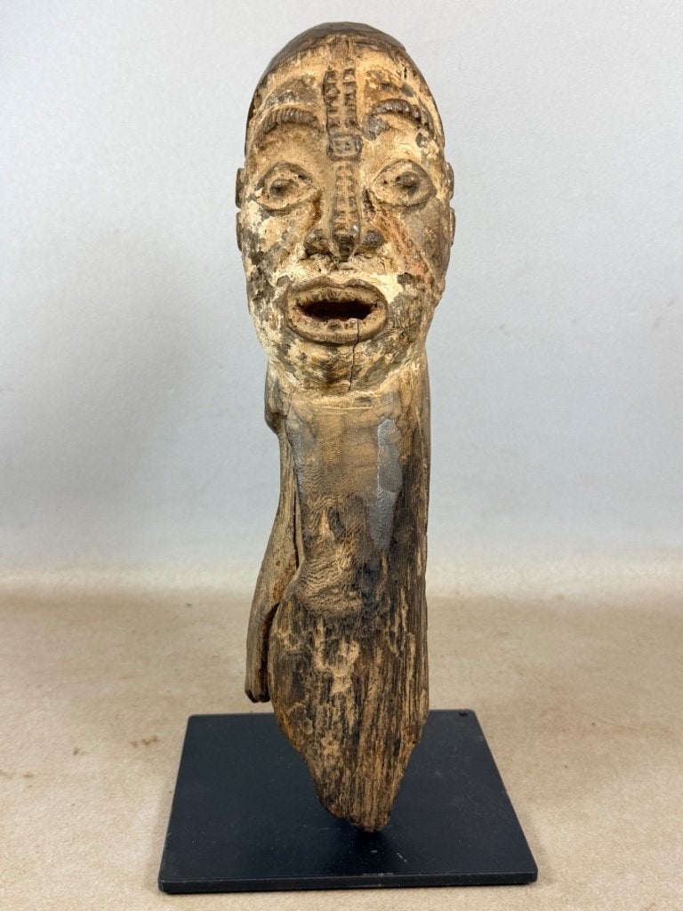 260615 Oud Afrikaans Idoma Sculpture with stand - Nigeria., Ophalen of Verzenden