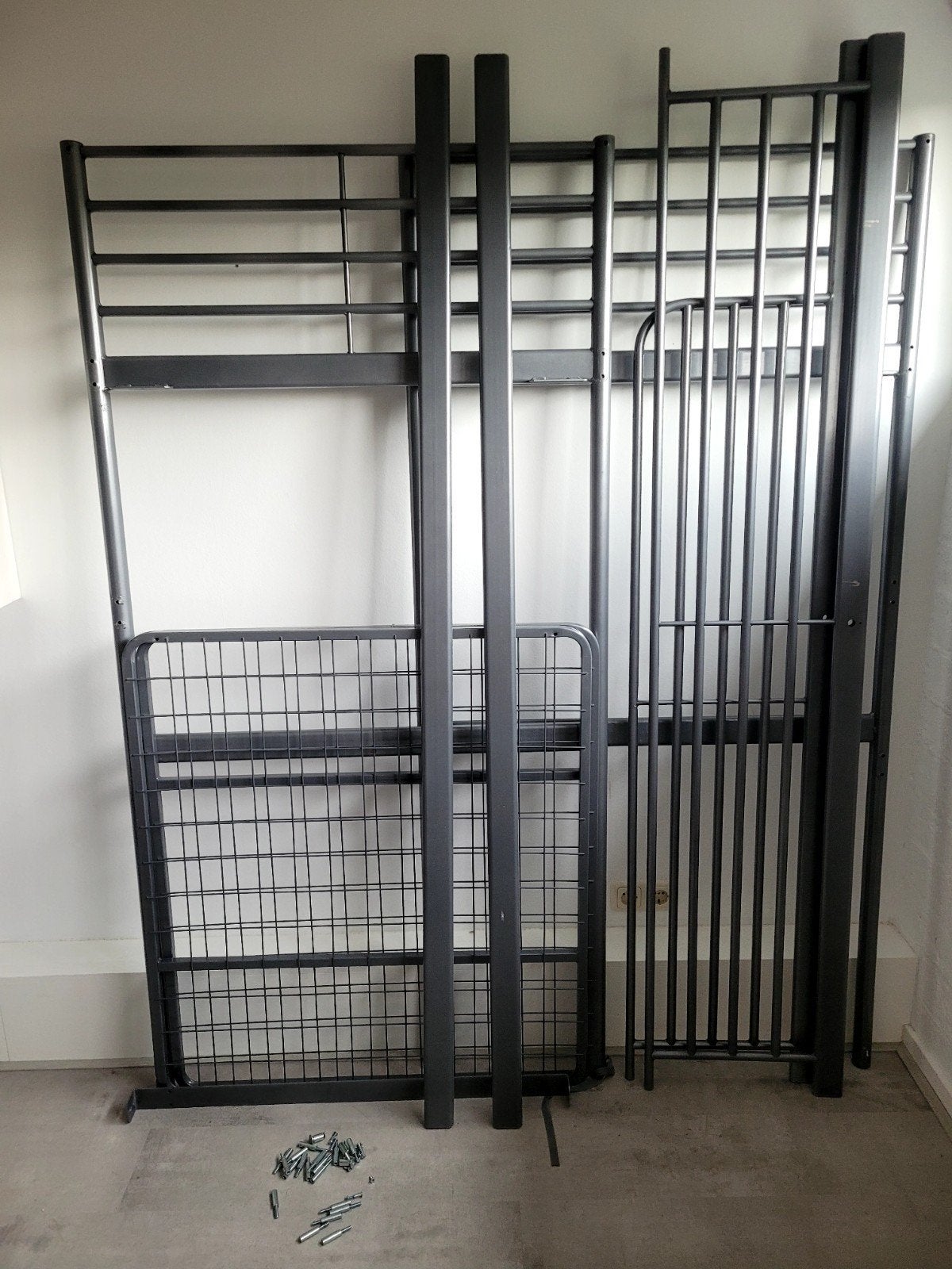 Grijze hoogslaper incl bureau van de ikea, Ophalen, Gebruikt, Hoogslaper