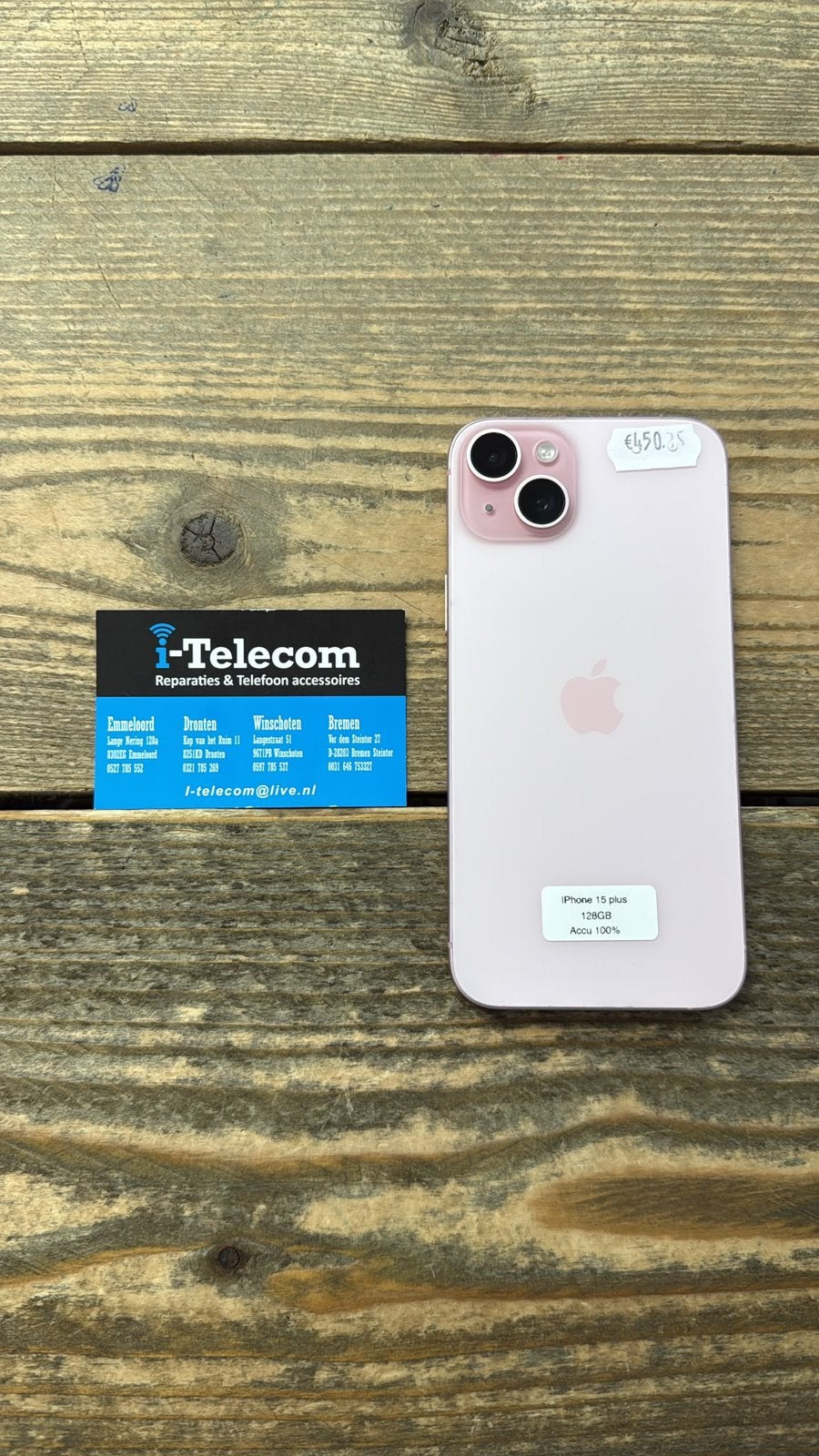 Iphone 15 plus pink 128 GB + garantie 100%, Ophalen of Verzenden, Zo goed als nieuw, Overige typen