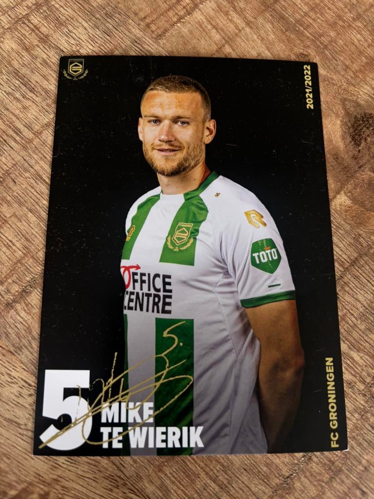 Mike te Wierik - FC GroningenSpelerskaart, Ophalen of Verzenden, Zo goed als nieuw, Spelerskaart