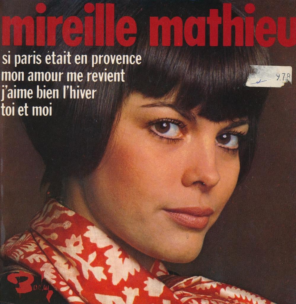 2511 Mireille Mathieu - Mon amour me revient (EP - 1970), Gebruikt, 7 inch, Ophalen of Verzenden, Pop