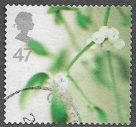 GB 47p. Kerstzegel - Sneeuwbes - 2002, Verzenden, Gestempeld