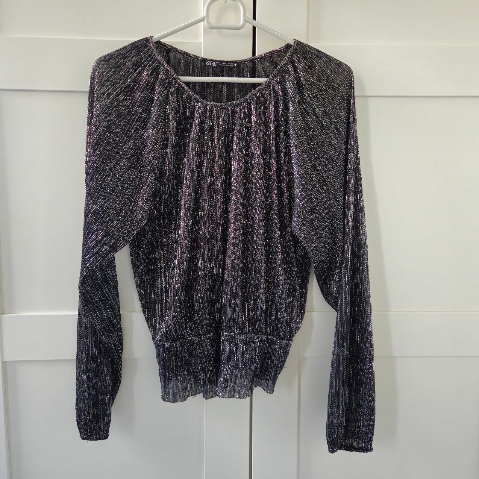 Zara glitter top maat S, Zara, Ophalen of Verzenden, Zo goed als nieuw, Lange mouw
