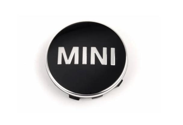 Mini naaf embleem logo zwart chrome 56 mm nieuw 36136857149, -, -, Nieuw, Ophalen of Verzenden