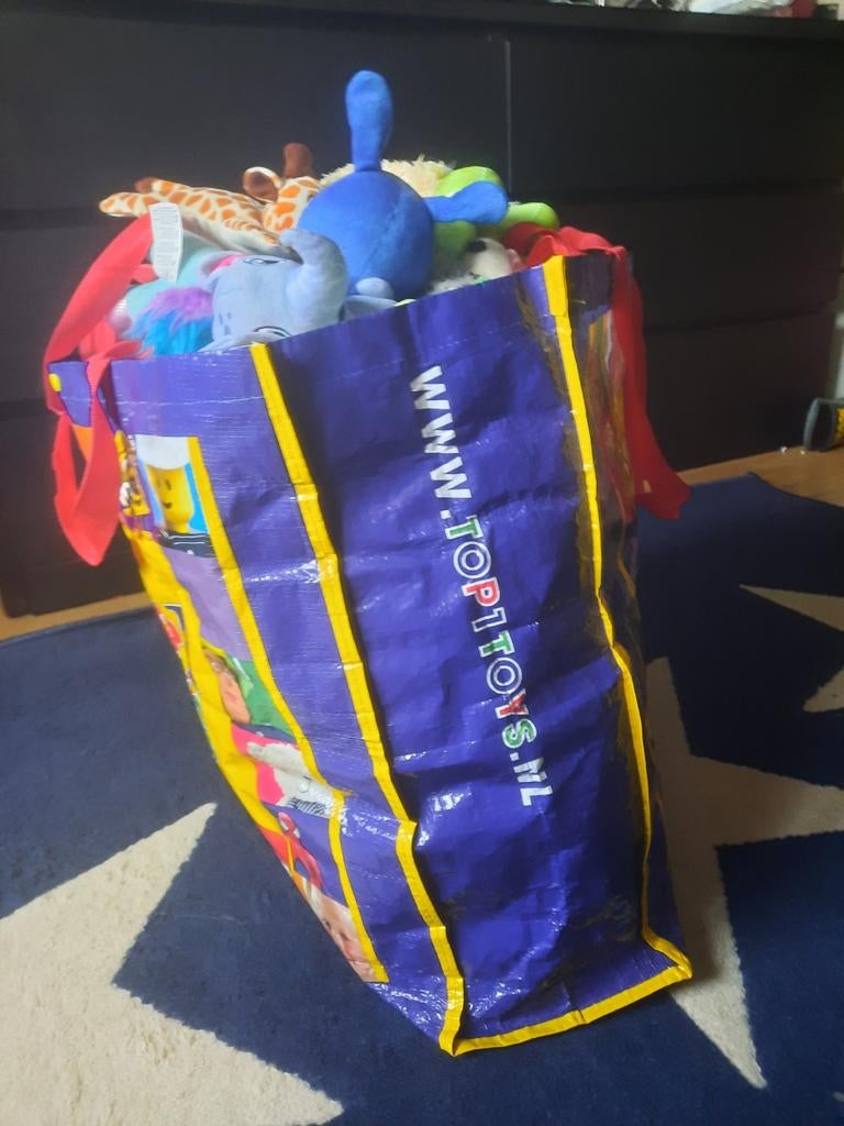 Big shopper vol met diverse knuffels, Ophalen, Zo goed als nieuw, Overige typen