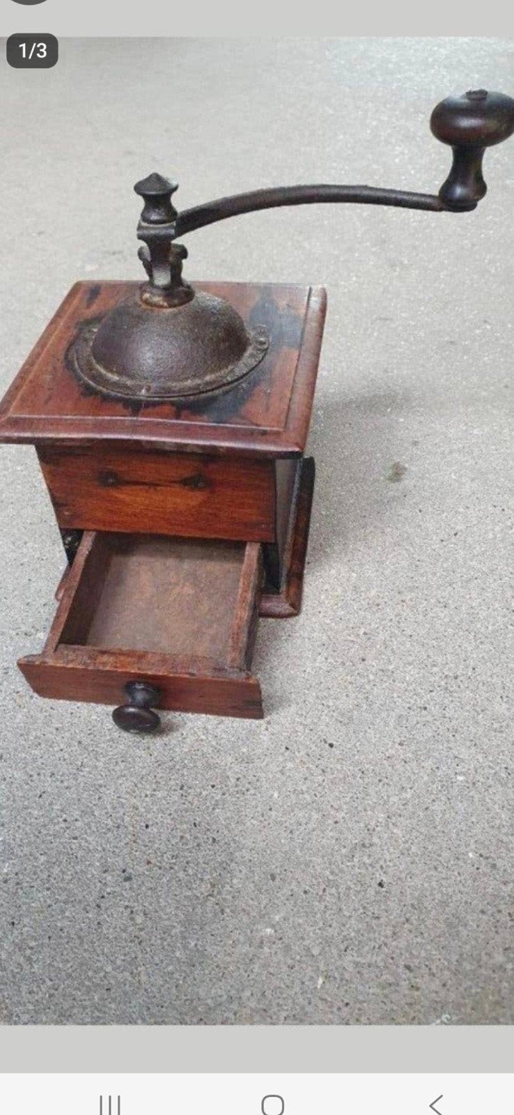 Echte antieke werkende PeDe koffiemolen €7,50, Antiek en Kunst, Ophalen of Verzenden