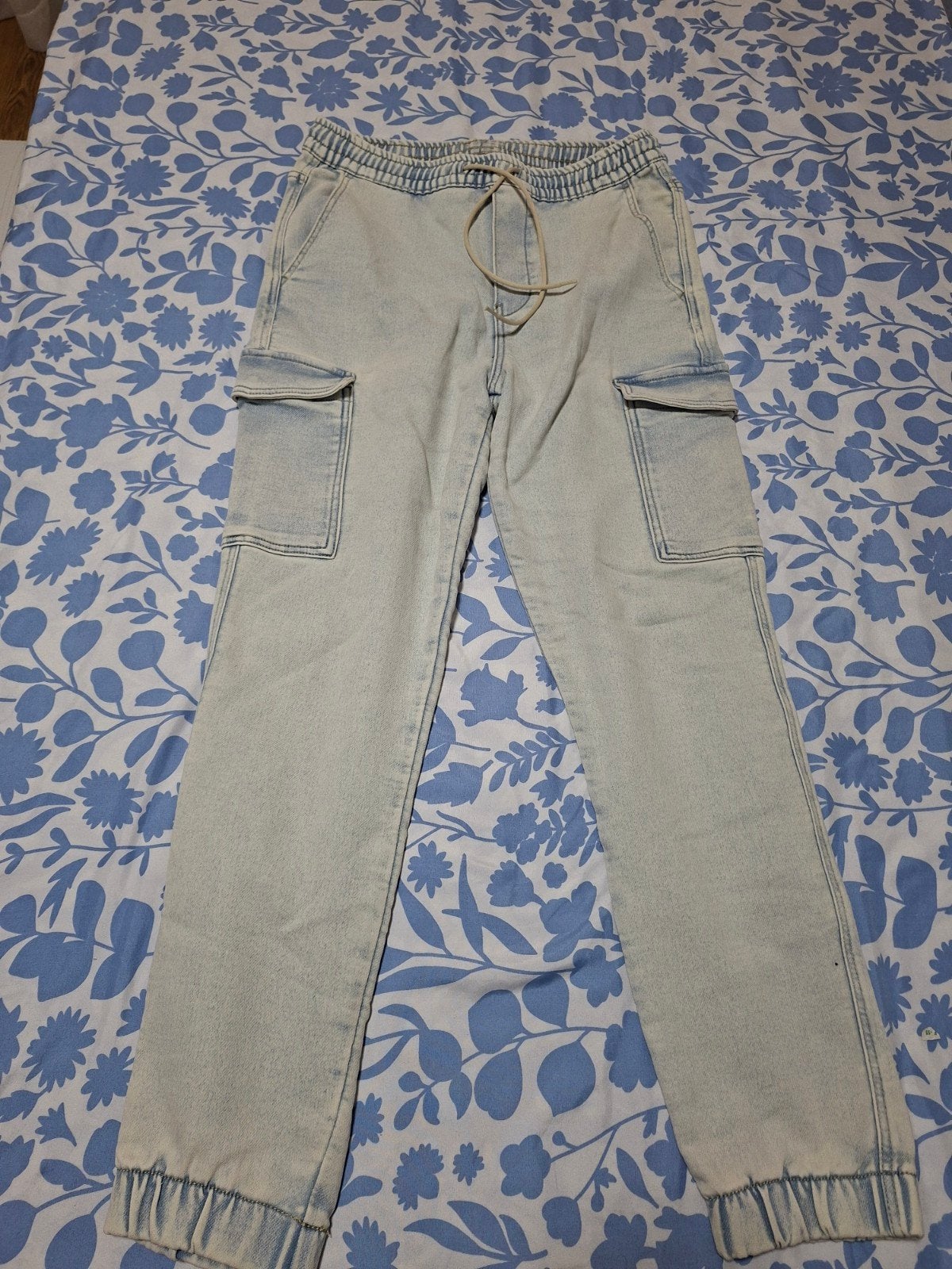 Kiabi Cargo Jogger Jeans - Lichtblauw - Maat M, Ophalen, Blauw, Zo goed als nieuw, Kiabi