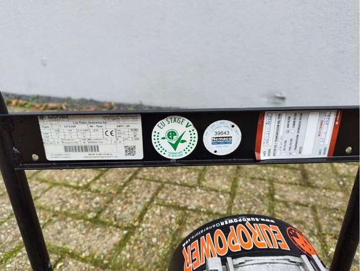 Europower EP3300 Generator, Aggregaat 3 kVa, Ophalen of Verzenden, Niet ingevuld, Niet ingevuld, Niet ingevuld