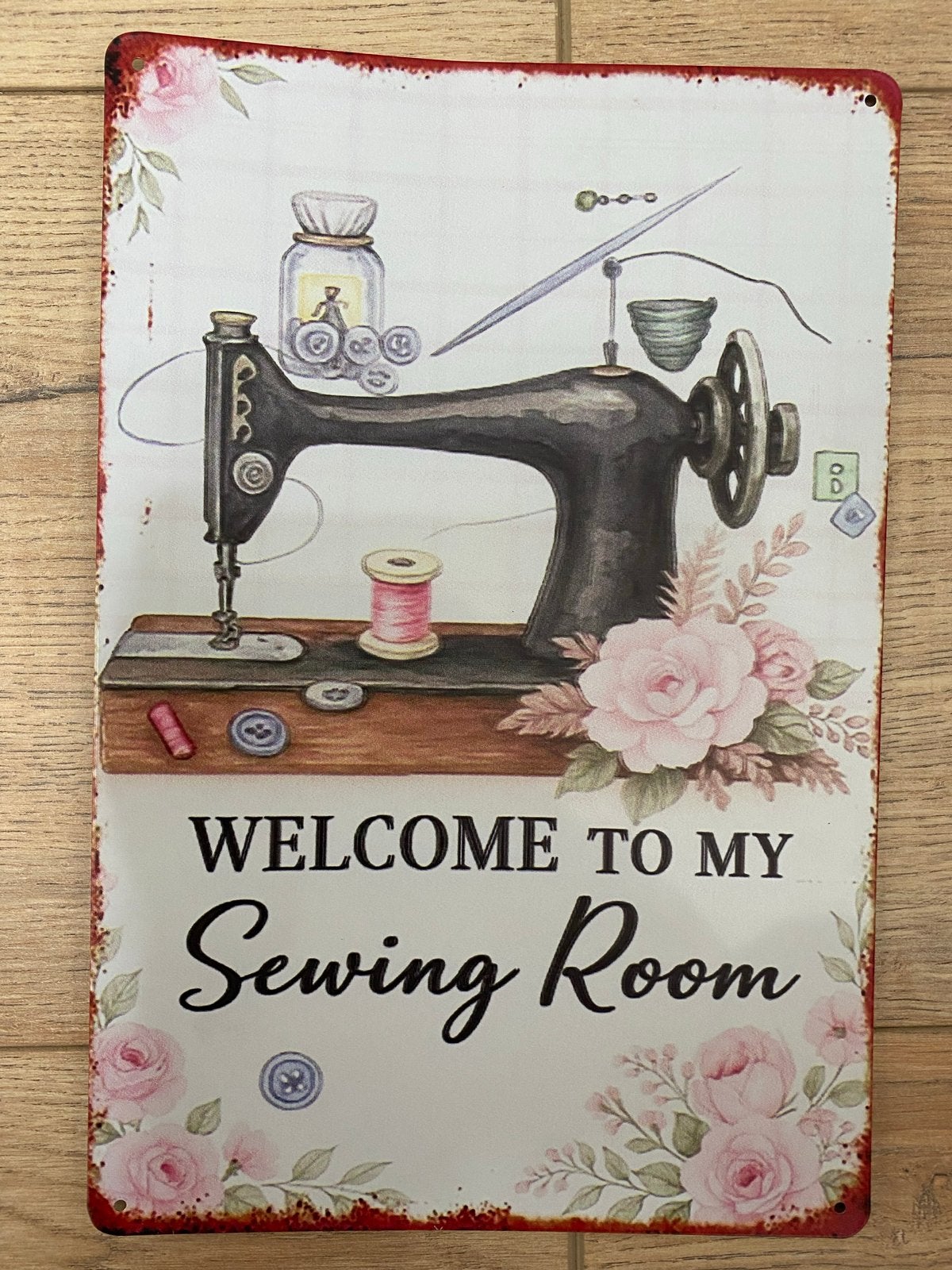 Decoratief bord 'Welcome to my Sewing Room', Verzenden, Nieuw, Toebehoren, Overige merken