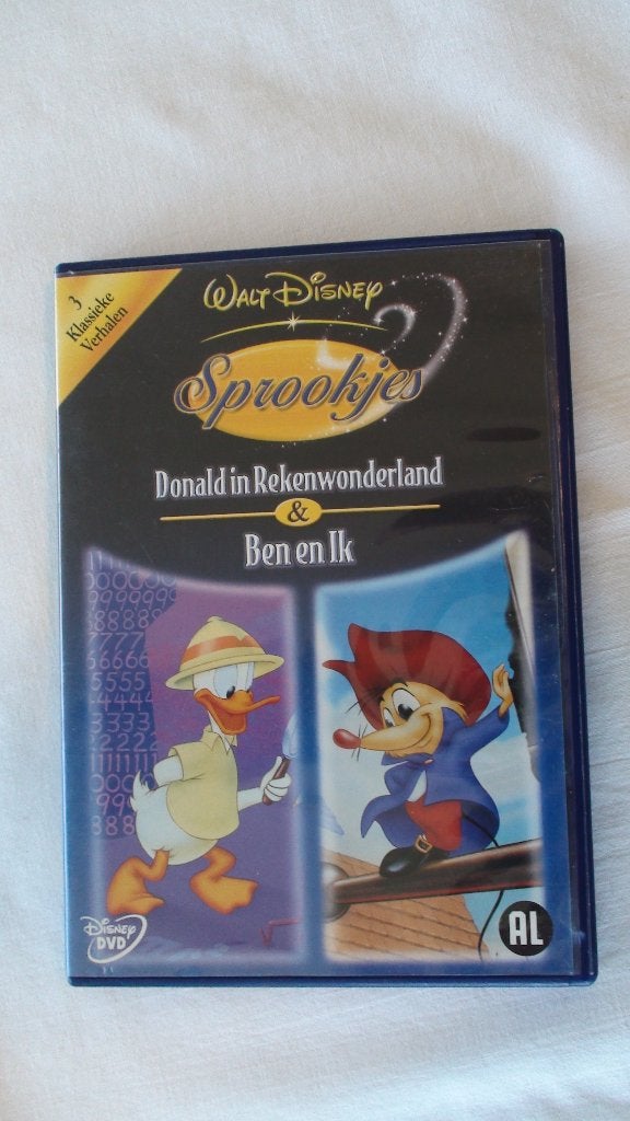 Walt disney Sprookjes Donald in Rekenwonderland/Ben en Ik, Animatie, Alle leeftijden, Ophalen of Verzenden, Zo goed als nieuw
