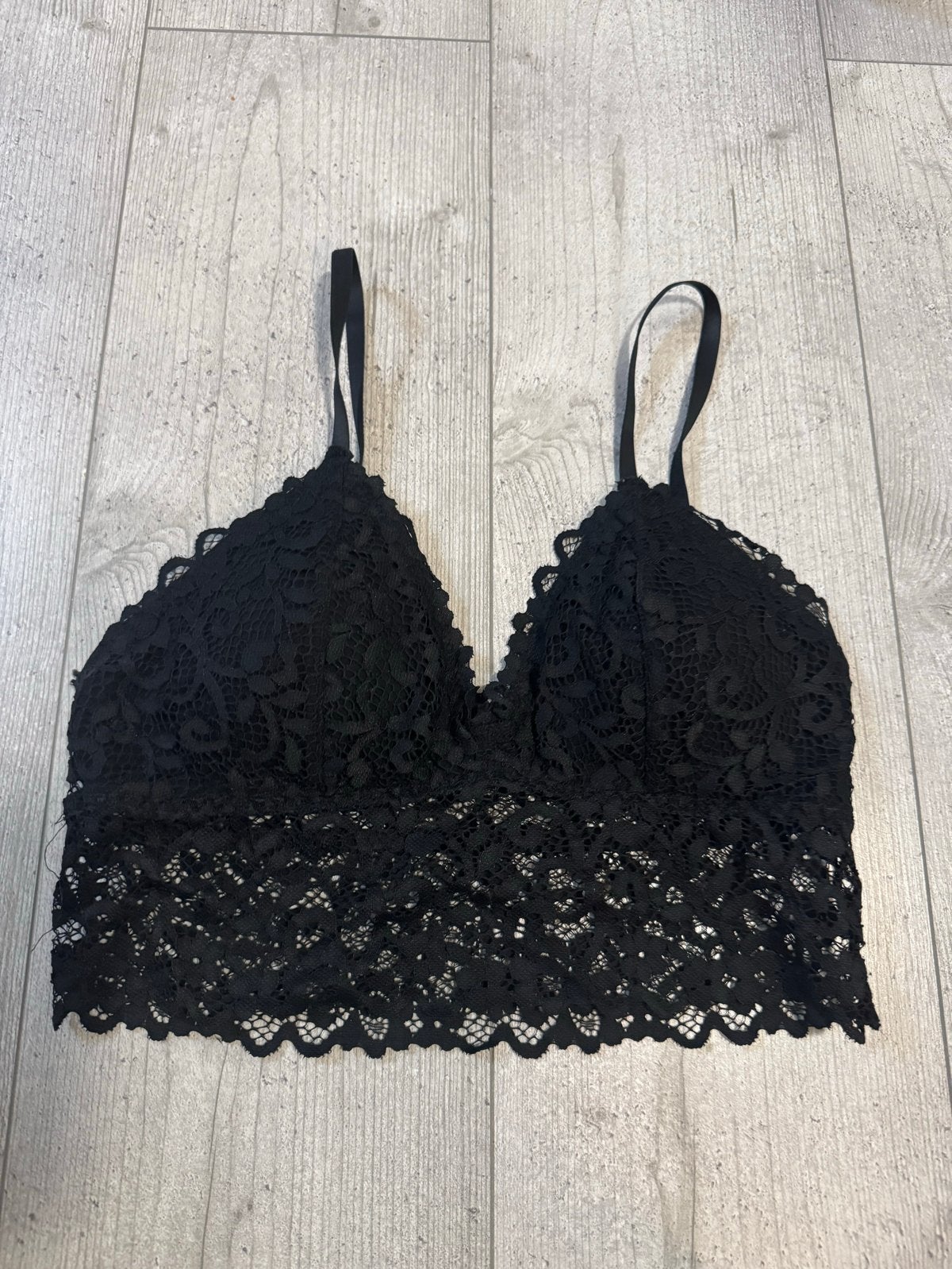 Zwarte kanten bralette - Maat XS, Kleding | Dames, Tops, Zwart, Ophalen of Verzenden, Zo goed als nieuw, Zonder mouw