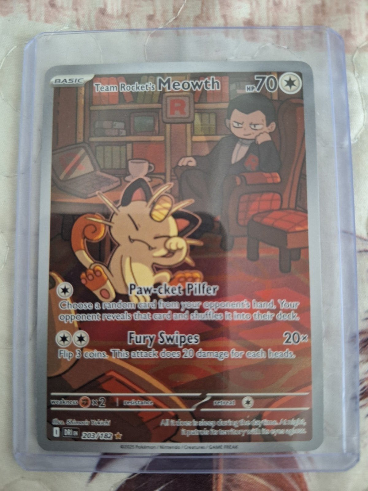 pokemon team rocket's Meowth, Ophalen of Verzenden, Zo goed als nieuw
