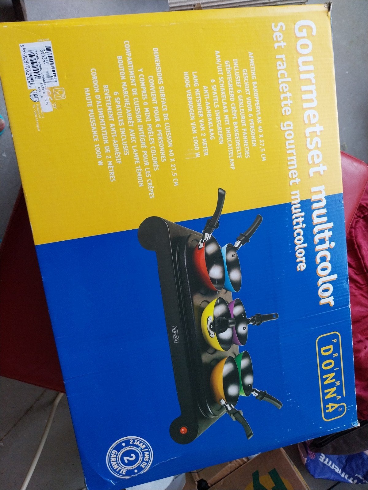 Donna Gourmetset Multicolor Raclette - Nieuw in doos, Ophalen of Verzenden