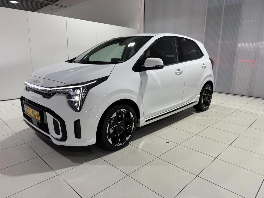 Kia Picanto 1.0 DPI GT-Line Stoel en Stuur verwarming, Schui, Voorwielaandrijving, Euro 6, 4 stoelen, Wit