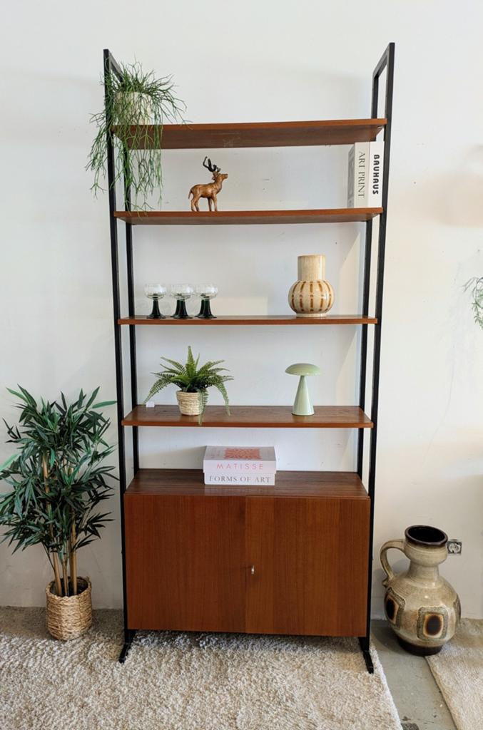 Vintage vrijstaande wandkast midcentury, Ophalen, 200 cm of meer, ., 50 tot 100 cm