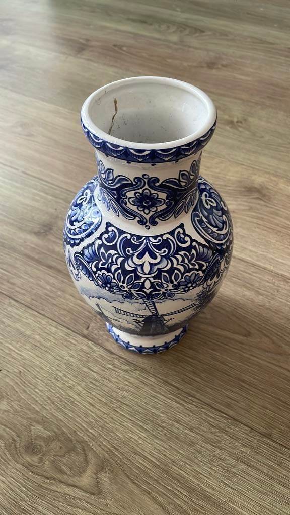 Vaas delfs blauw, Antiek en Kunst, Antiek | Vazen, Ophalen of Verzenden