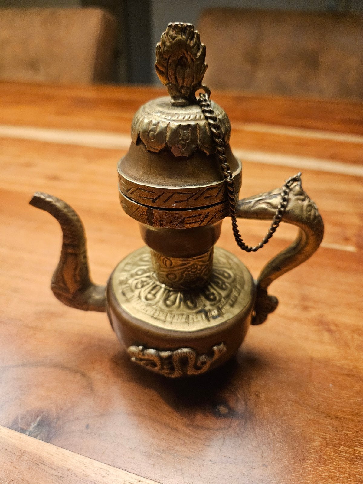 Prachtige Vintage Tibetaanse Theepot / Karaf – 14,5 cm hoog, Ophalen, Koper