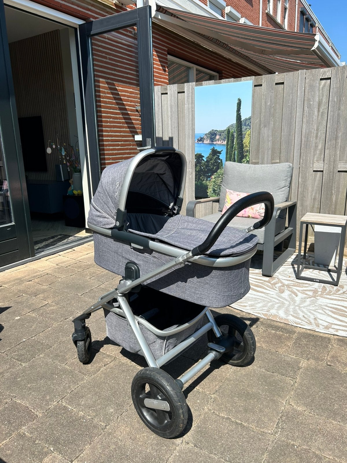 Nuna Ivvi Savi kinderwagen, Kinderen en Baby's, Kinderwagens en Combinaties, Gebruikt, Combiwagen, Verstelbare duwstang, Ophalen
