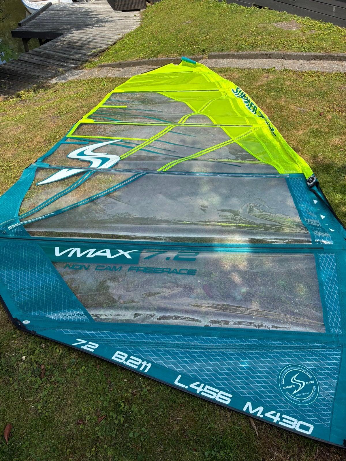 TE KOOP SIMMER STYLE VMAX 7.2, Watersport en Boten, Windsurfen, 6.5 m² tot 8 m², Zeil, Ophalen, Overige merken