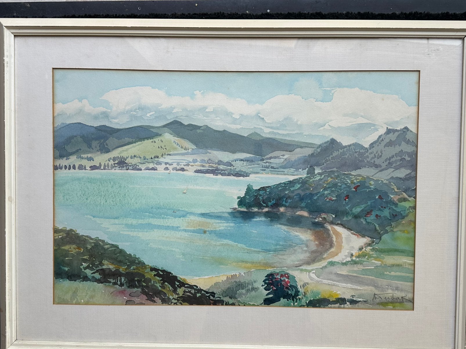 Oud Impressionisme  schilderij Weidse Baai, Ophalen of Verzenden