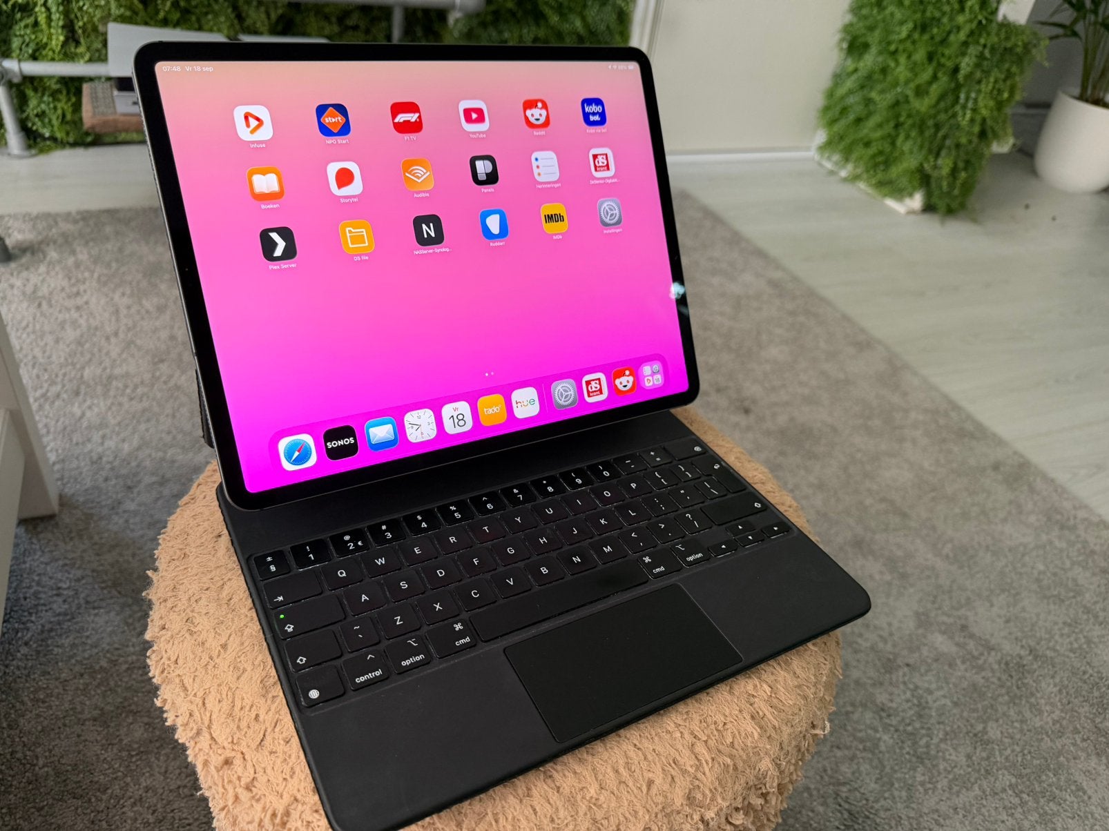iPad Pro 12,9” 256GB 3e generatie, Apple Magic Keyboard, Ophalen, Apple iPad Pro, Wi-Fi en Mobiel internet, 256 GB
