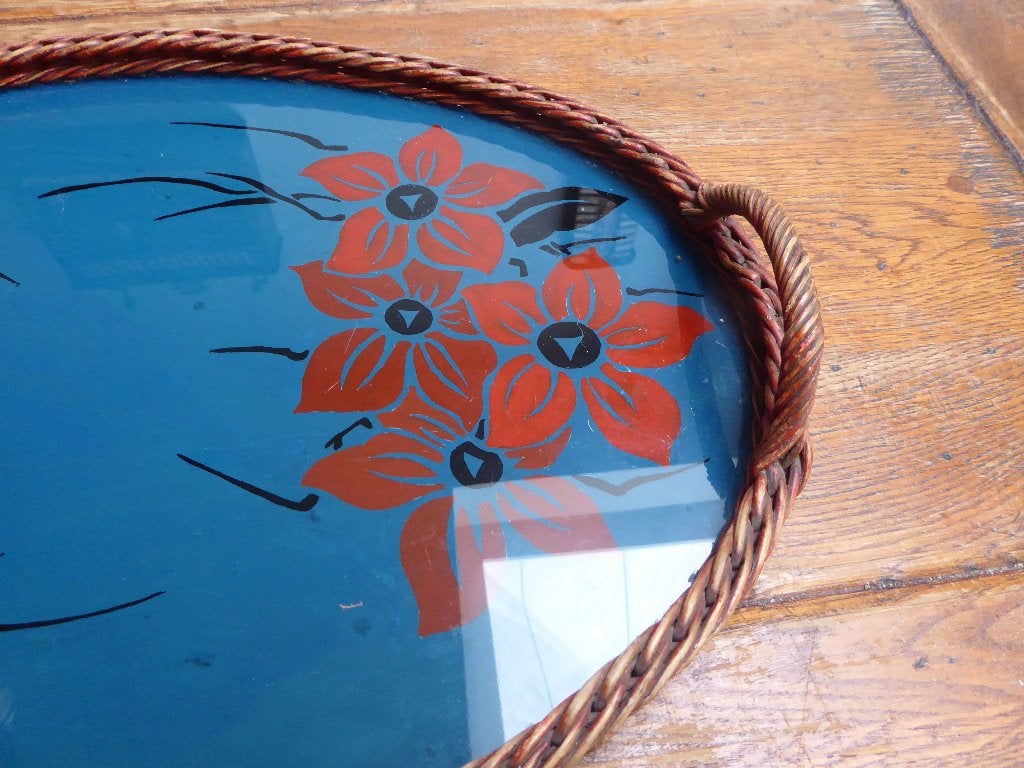 Art deco ovaal dienblad, Ophalen of Verzenden
